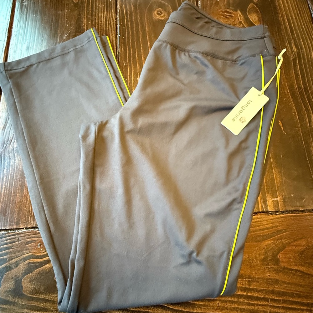 Tangerine Women's Gray Joggers with Yellow Accents
